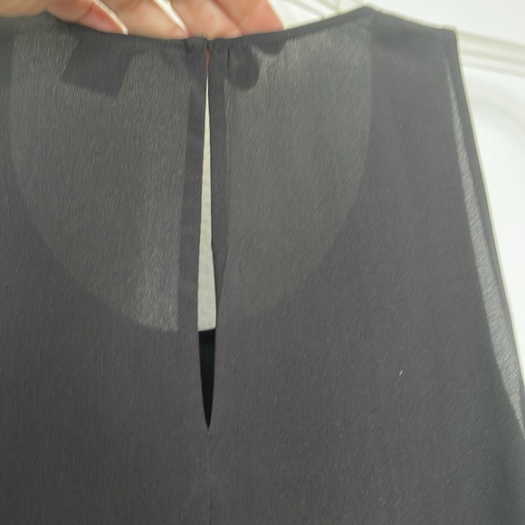 Club Monaco Black 100% Silk Copper Sequin Embellished Tank Top Size Small - Picture 6 of 7